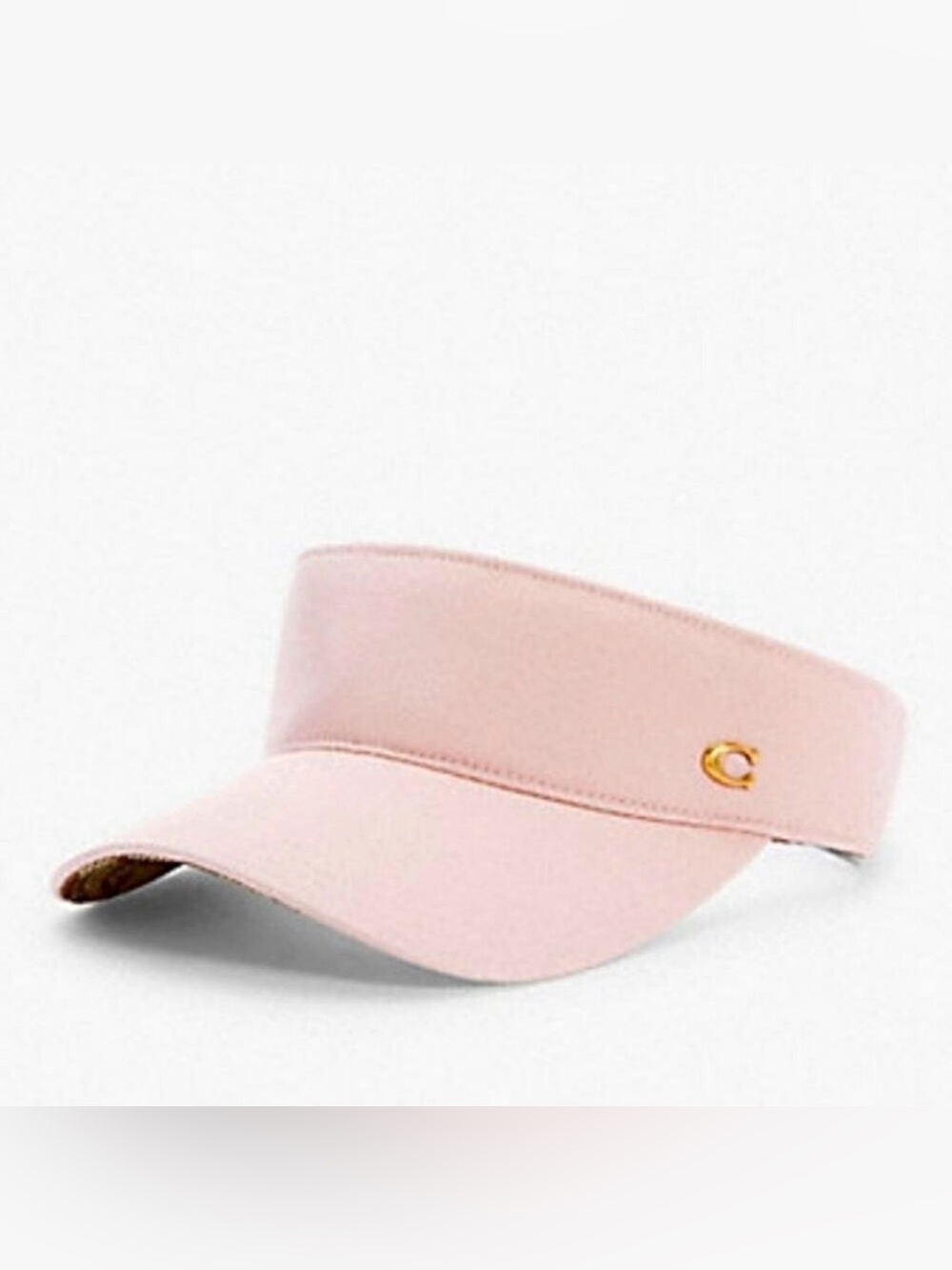 Coach Blush Pink Visor with Gold C Logo